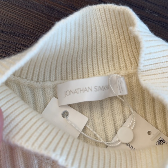 Jonathan Simkhai ivory sweater with cutout. - Picture 4 of 5